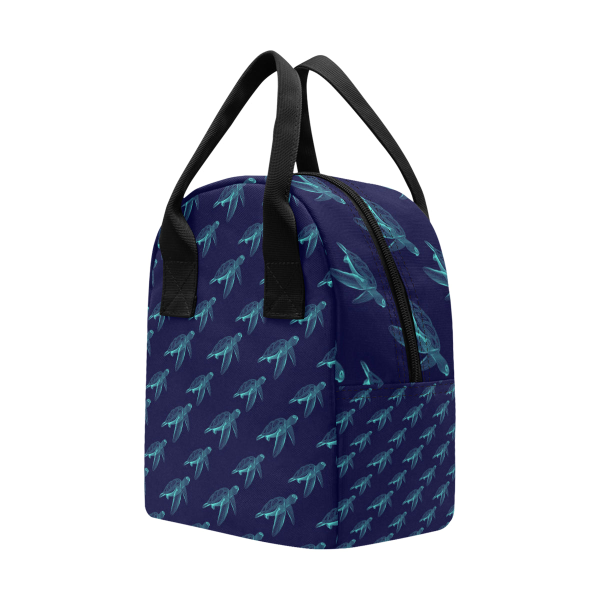 Sea Turtle Pattern Print Design T04 Insulated Lunch Bag