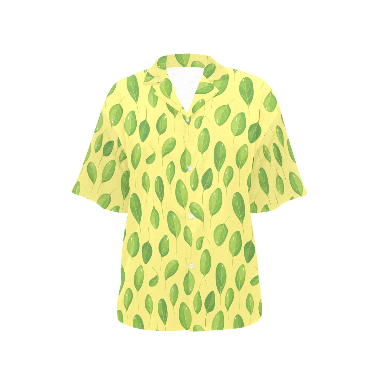 Spinach Print Design LKS302 Women's Hawaiian Shirt