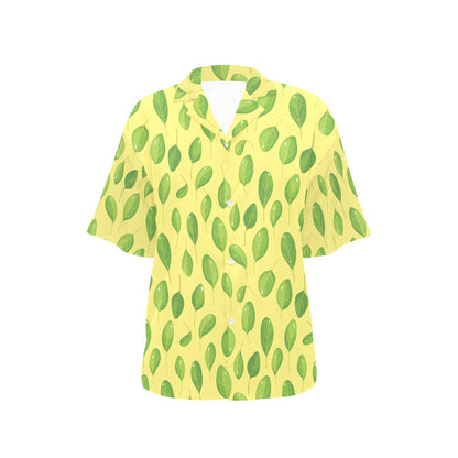 Spinach Print Design LKS302 Women's Hawaiian Shirt