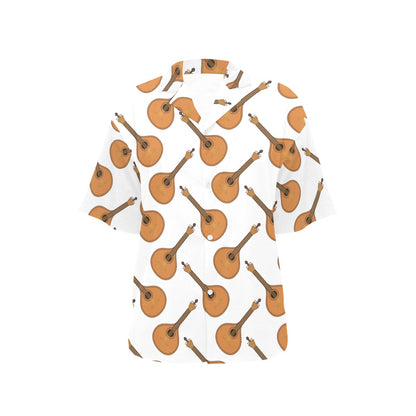 Mandolin Pattern Print Design 01 Women's Hawaiian Shirt