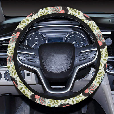 Rooster Print Design Steering Wheel Cover with Elastic Edge