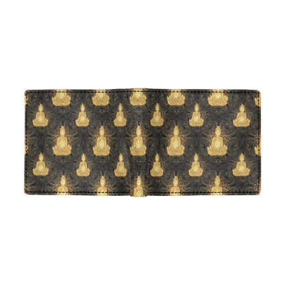Buddha Pattern Print Design 02 Men's ID Card Wallet