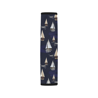 Sailing Ships Pattern Print Design A05 Car Seat Belt Cover