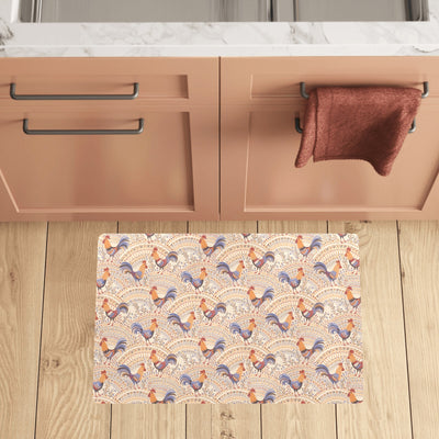 Chicken Boho Style Pattern Kitchen Mat