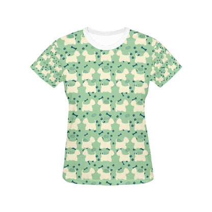Scottish Terriers Print Design LKS302 Women's  T-shirt