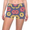 Anemone Pattern Print Design AM010 Yoga Shorts