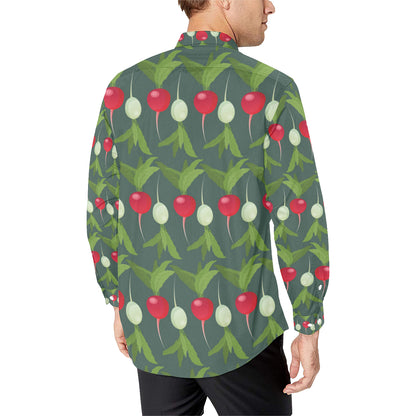 Radish Pattern Print Design A03 Men's Long Sleeve Shirt