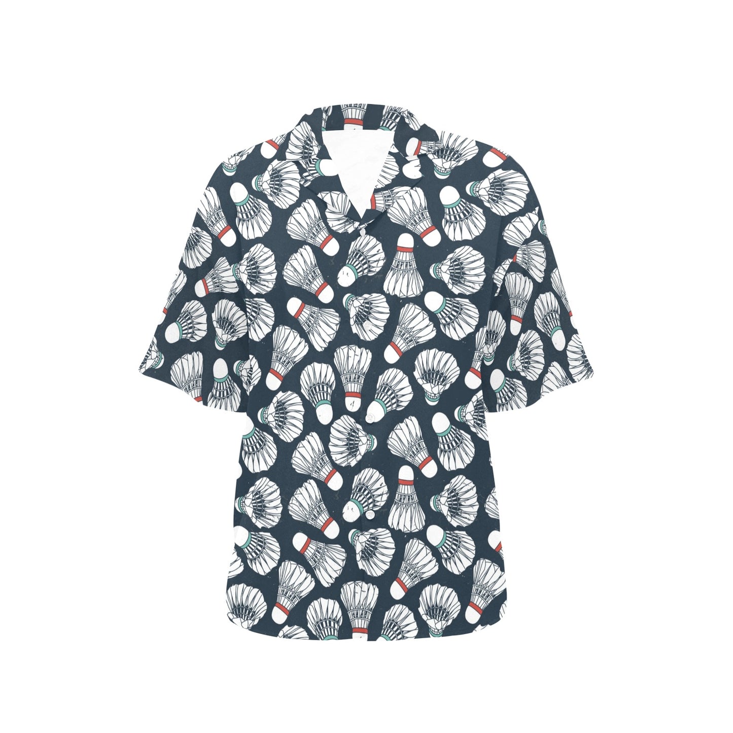 Badminton Ball Pattern Print Design 01 Women's Hawaiian Shirt