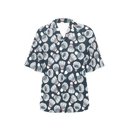 Badminton Ball Pattern Print Design 01 Women's Hawaiian Shirt