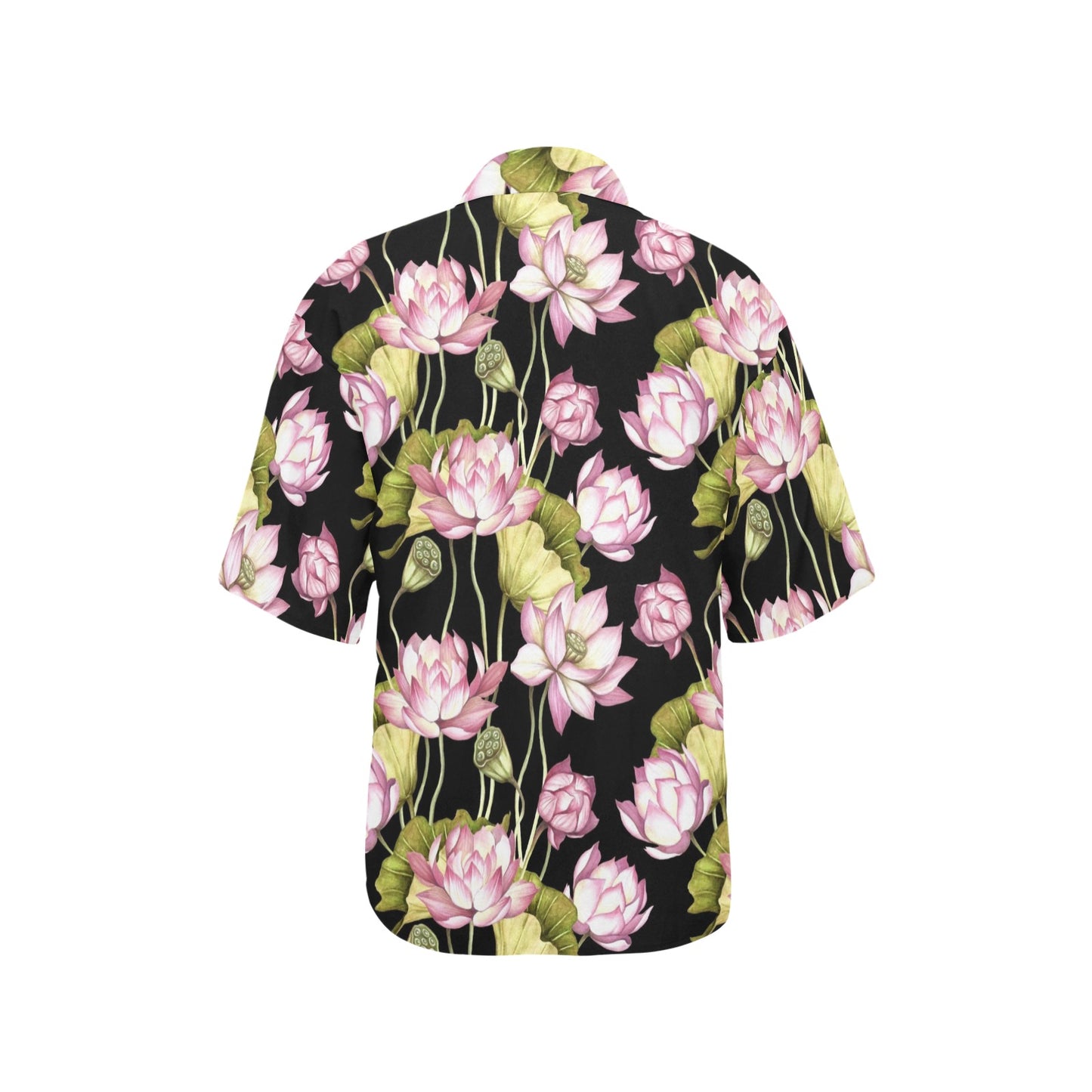 Water Lily Pattern Print Design WL06 Women's Hawaiian Shirt