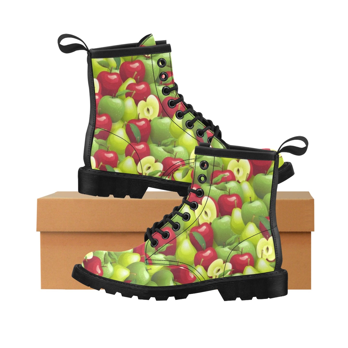 Apple Pattern Print Design AP03 Women's Boots