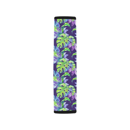 Tropical Flower Pattern Print Design TF019 Car Seat Belt Cover