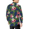 Hibiscus Pattern Print Design HB028 Men's Long Sleeve Shirt