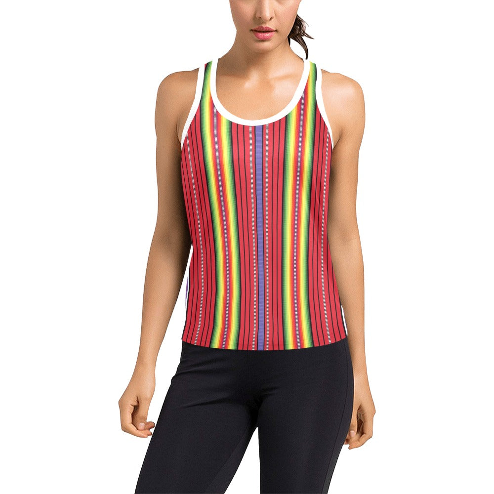 Serape Print Design LKS305 Women's Racerback Tank Top