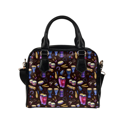 Percussion Neon Pattern Print Design 04 Shoulder Handbag