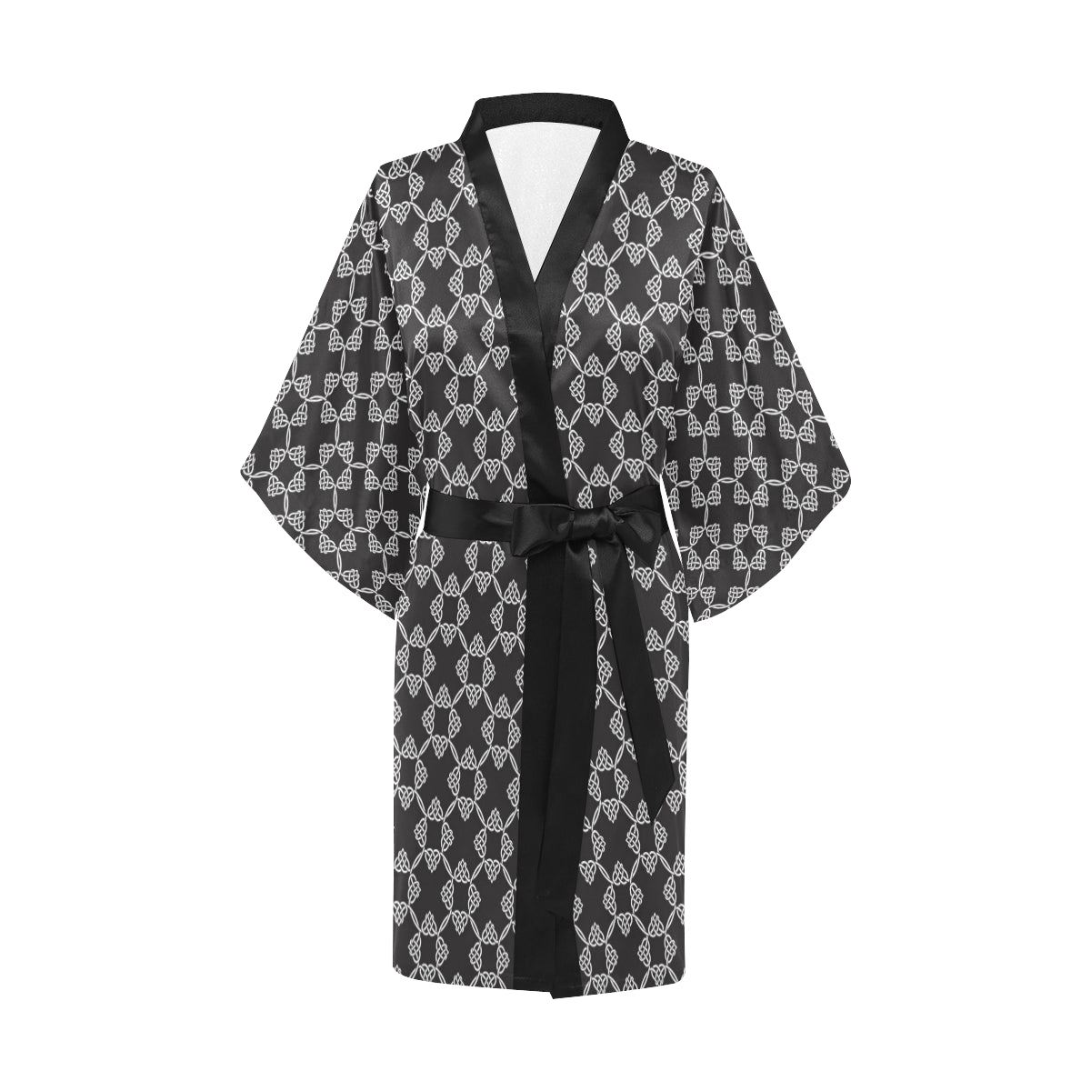 Celtic Pattern Print Design 06 Women's Short Kimono