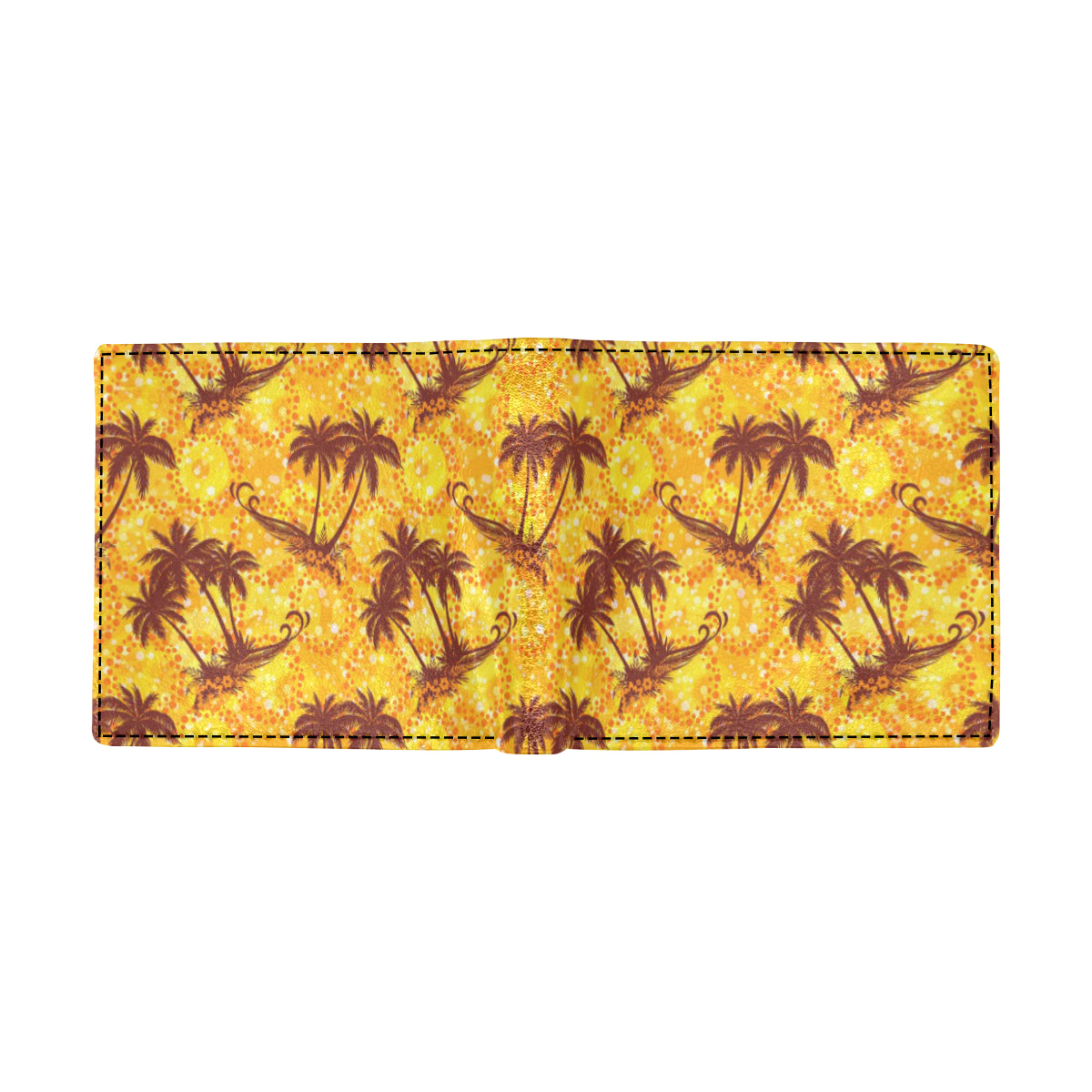 Palm Tree Pattern Print Design PT012 Men's ID Card Wallet
