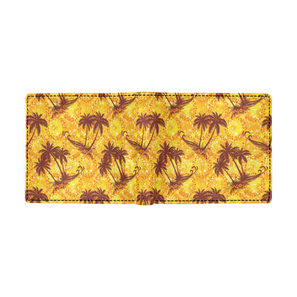 Palm Tree Pattern Print Design PT012 Men's ID Card Wallet
