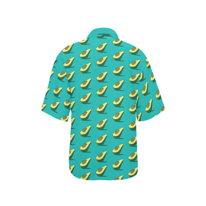 Avocado Pattern Print Design 03 Women's Hawaiian Shirt