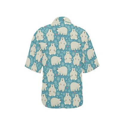 Bear Pattern Print Design BE04 Women's Hawaiian Shirt