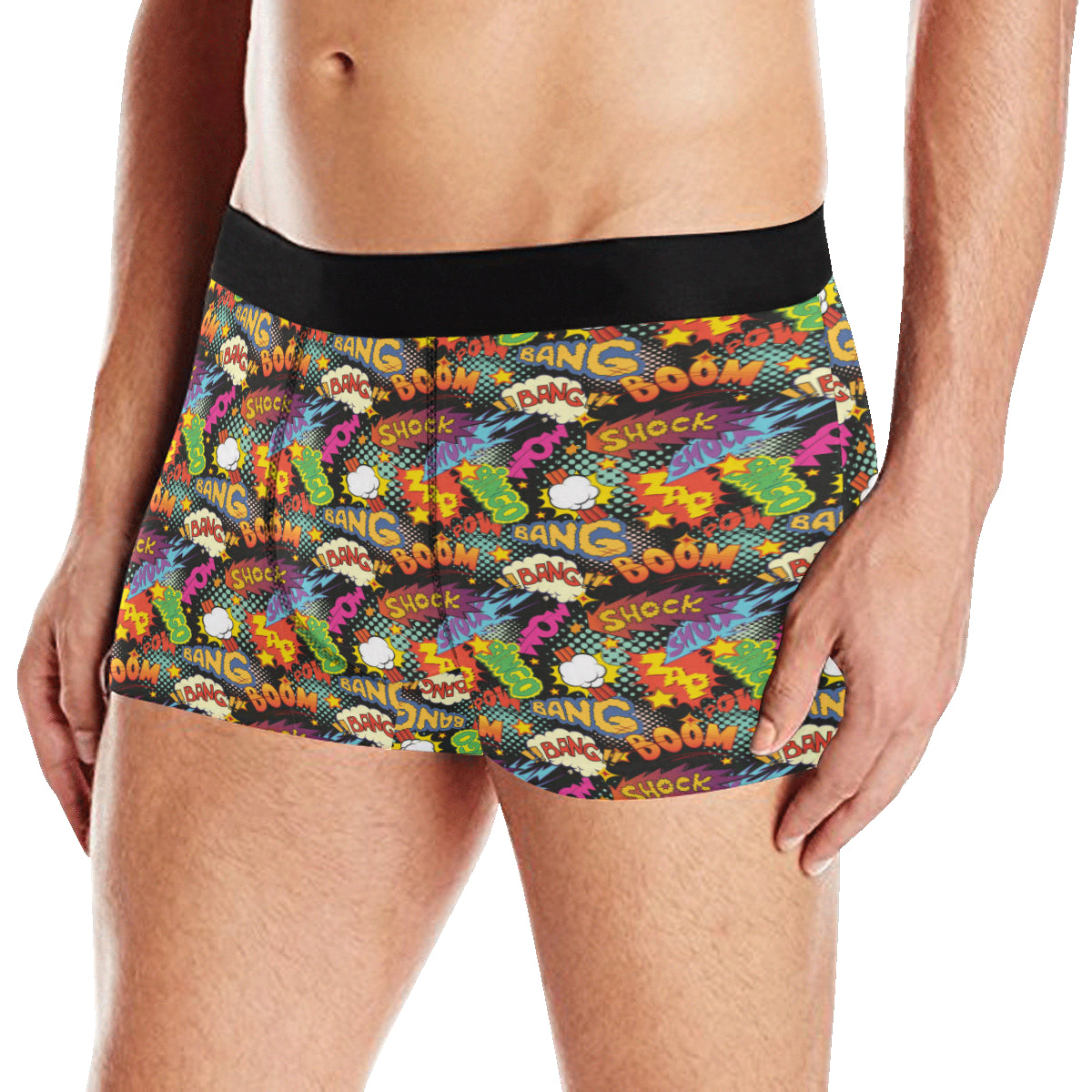 Comic Book Pattern Print Design 01 Men's Boxer Briefs
