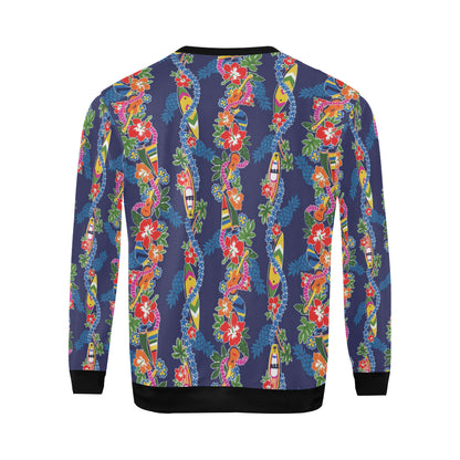 Hawaiian Themed Pattern Print Design H04 Men Long Sleeve Sweatshirt