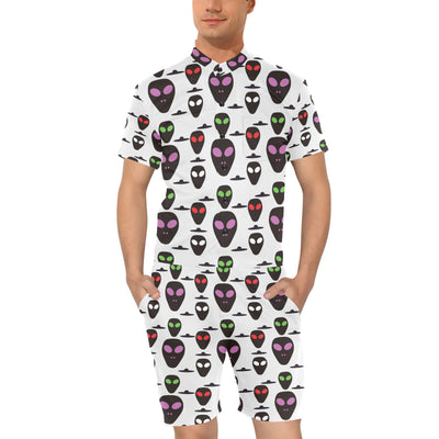 Alien Pattern Print Design 06 Men's Romper