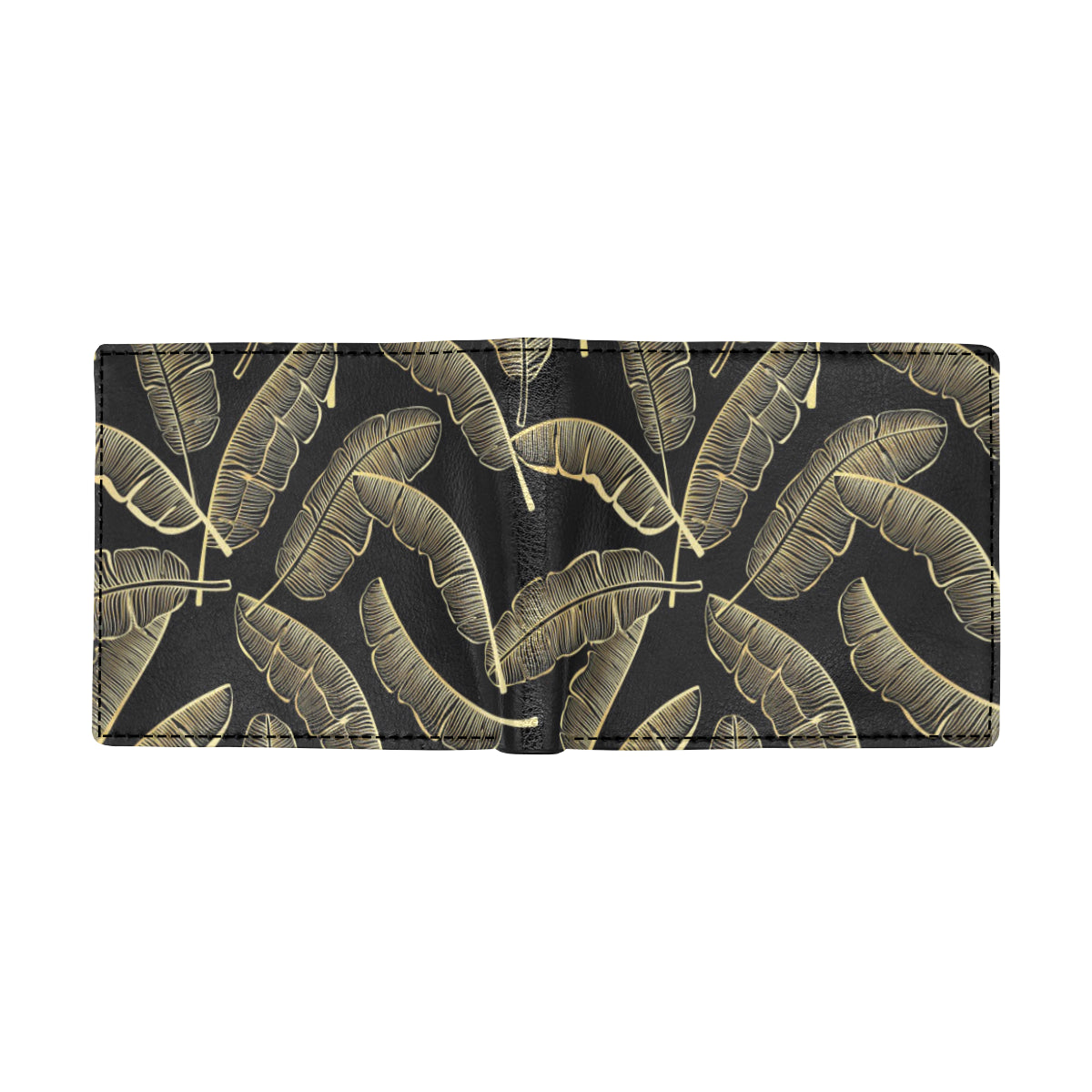Banana Leaf Pattern Print Design BL07 Men's ID Card Wallet