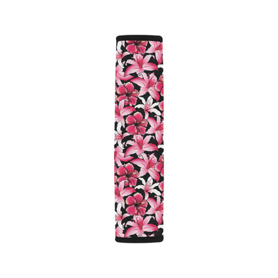 Flower Hawaiian Pink Red  Hibiscus Print Car Seat Belt Cover