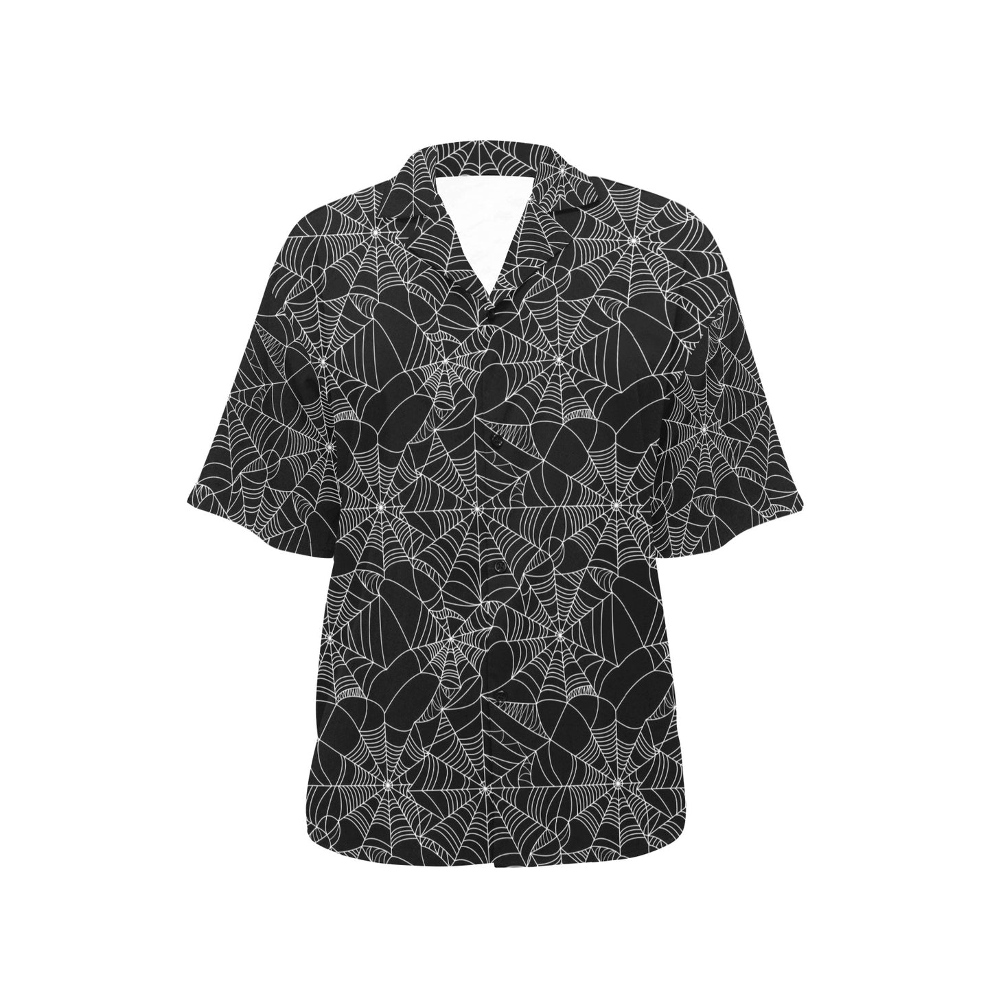 Spider Web Print Design LKS301 Women's Hawaiian Shirt