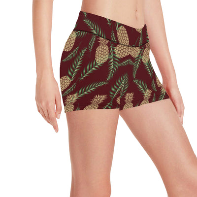 Pineapple Pattern Print Design PP013 Yoga Shorts