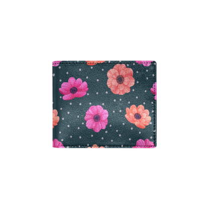 Anemone Pattern Print Design AM08 Men's ID Card Wallet