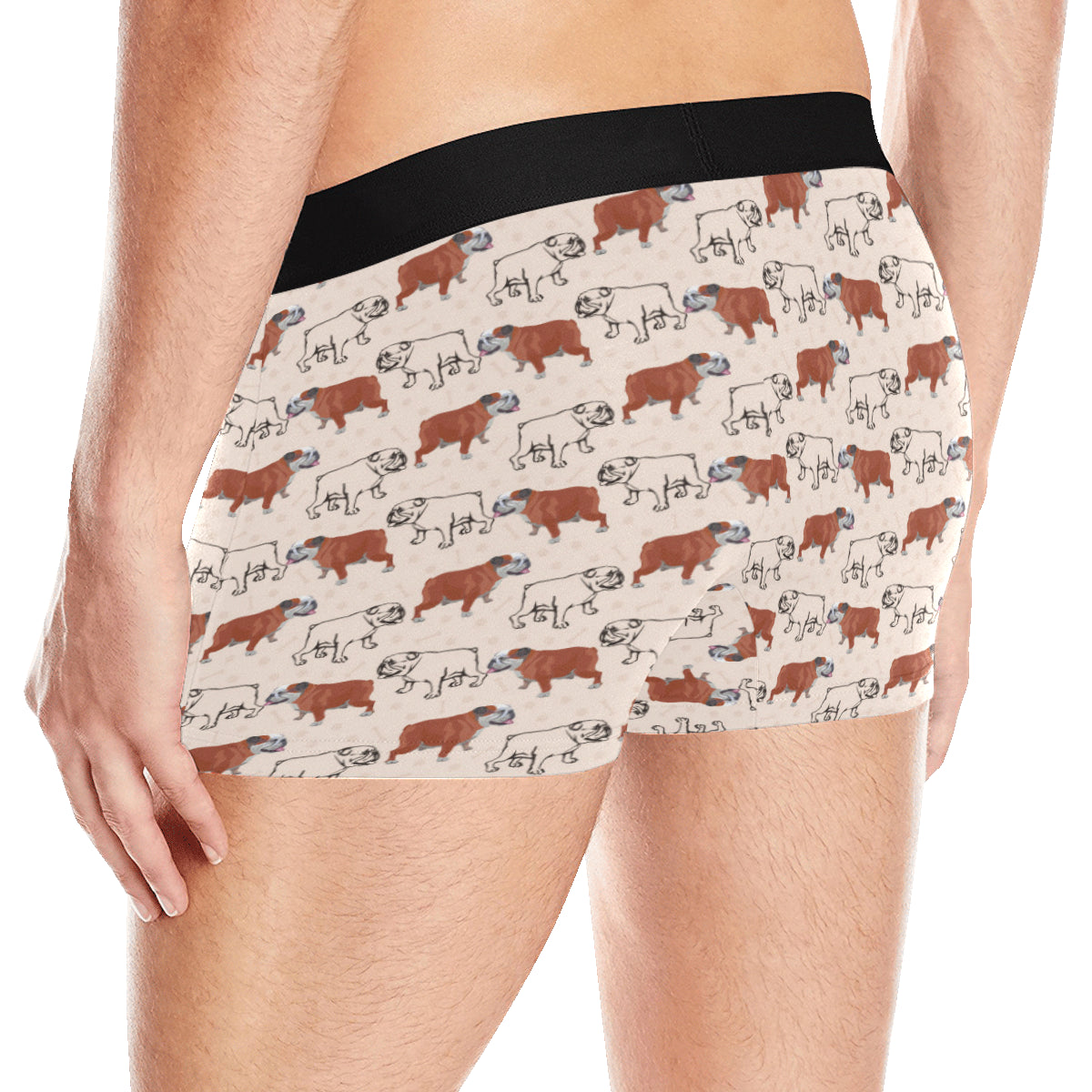Bulldogs Pattern Print Design 04 Men's Boxer Briefs