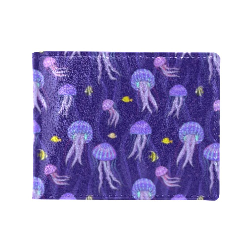 Jellyfish Style Print Men's ID Card Wallet