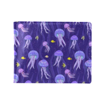 Jellyfish Style Print Men's ID Card Wallet