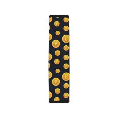 Bitcoin Pattern Print Design DO04 Car Seat Belt Cover