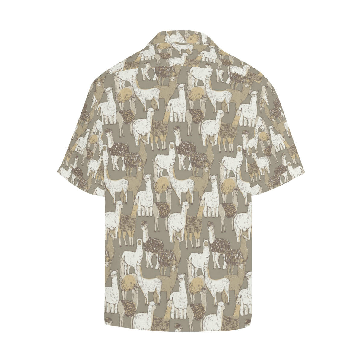 Alpaca Pattern Print Design 01 Men's Hawaiian Shirt