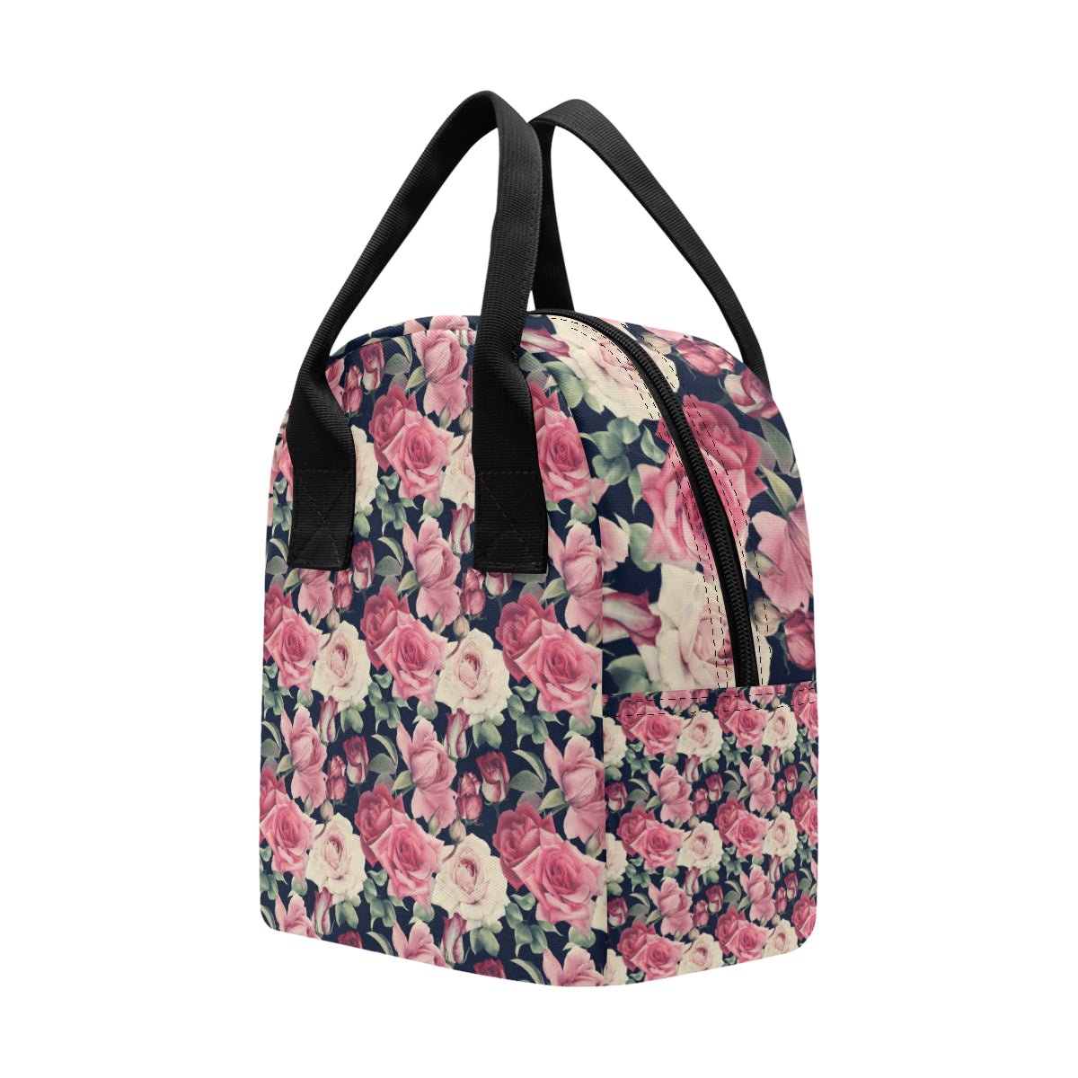 Rose Pattern Print Design RO05 Insulated Lunch Bag
