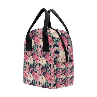 Rose Pattern Print Design RO05 Insulated Lunch Bag