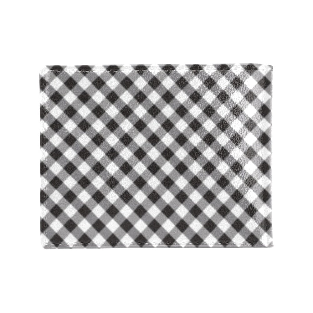Gingham Print Design LKS402 Men's ID Card Wallet