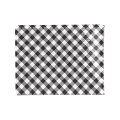 Gingham Print Design LKS402 Men's ID Card Wallet