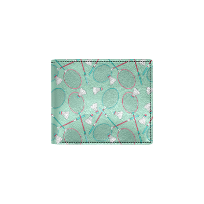 Badminton Pattern Print Design 05 Men's ID Card Wallet