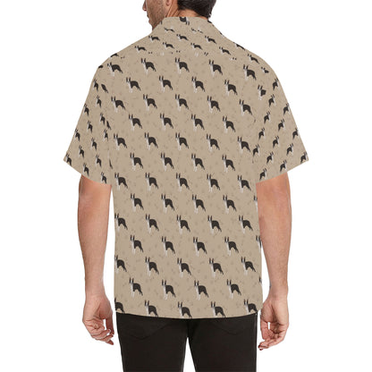 Boston Terrier Pattern Print Design 02 Men's Hawaiian Shirt