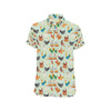 Chicken Pattern Print Design 07 Men's Short Sleeve Button Up Shirt