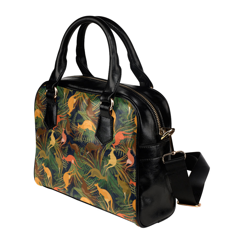 Kangaroos Pattern Print Design 07 Shoulder Handbag
