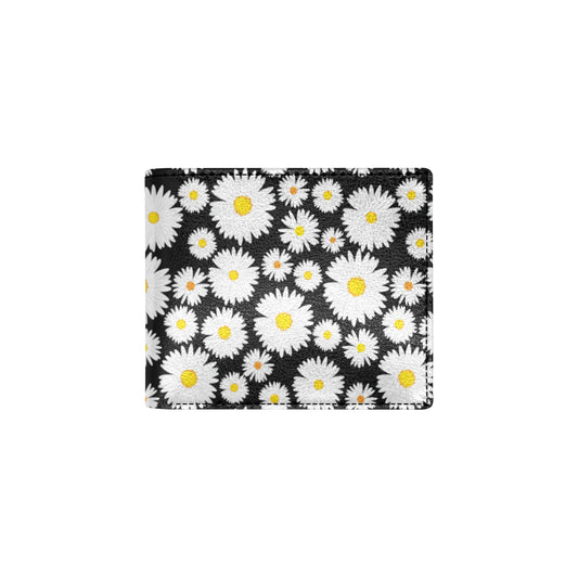 Daisy Pattern Print Design 01 Men's ID Card Wallet