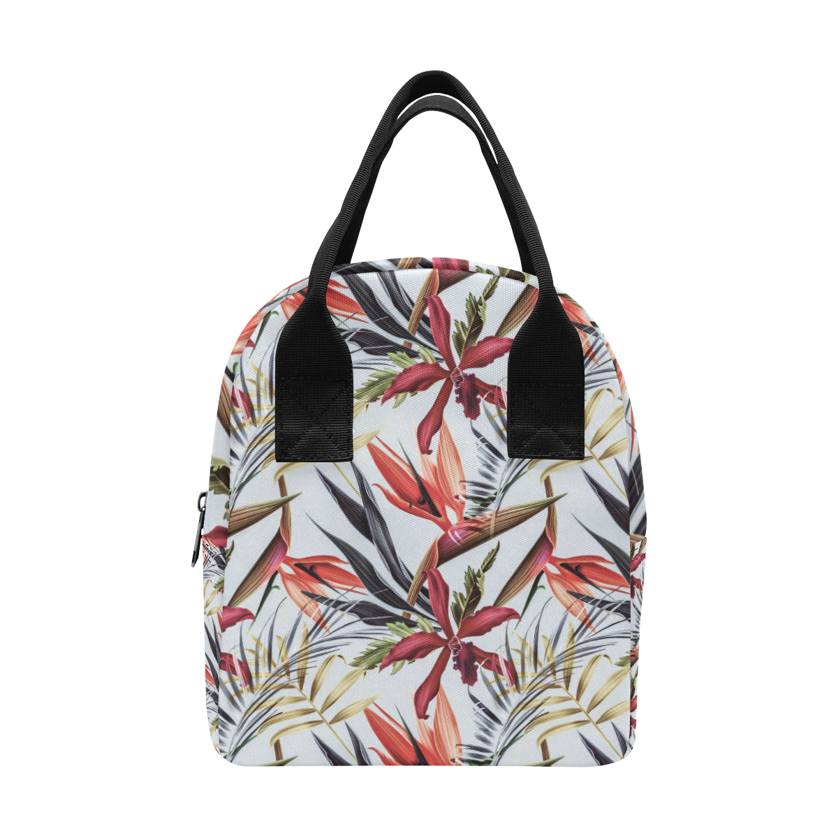 Tropical Flower Pattern Print Design TF021 Insulated Lunch Bag