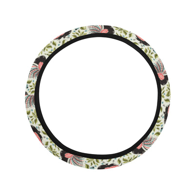 Rooster Print Design Steering Wheel Cover with Elastic Edge