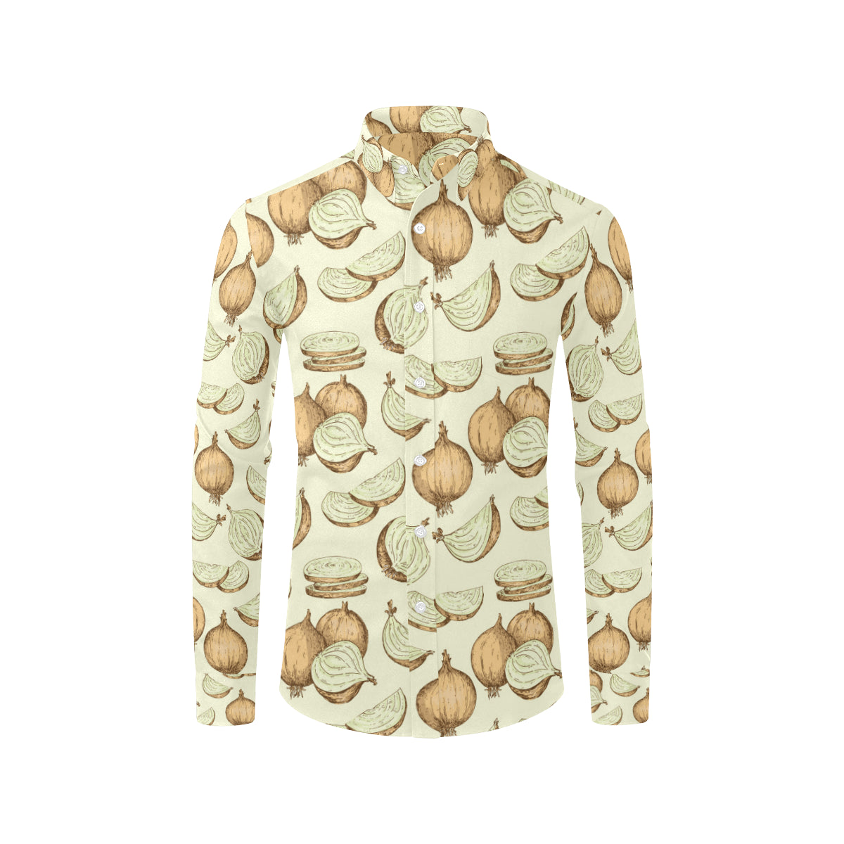 Onion Pattern Print Design A02 Men's Long Sleeve Shirt