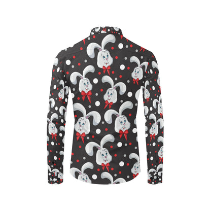 Rabbit Pattern Print Design RB012 Men's Long Sleeve Shirt